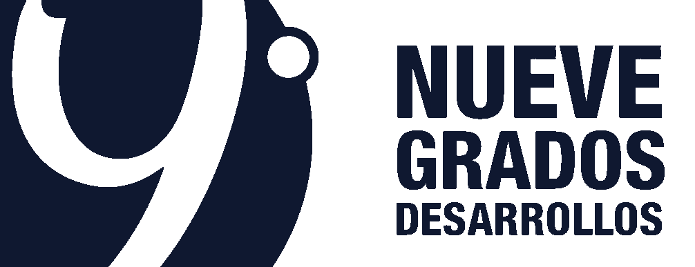 nueve grados logo azul